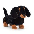 Jellycat Freddie Black and Tan Sausage Dog Dachshund Collectable Plush Decoration