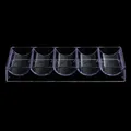 Boîte de jetons de poker en acrylique transparent durable escalNo Lid 100 pièces support objets