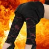 YAVO SOBuc-Leggings chauds en velours pour femmes pantalons College à fleurs grande taille XXXL
