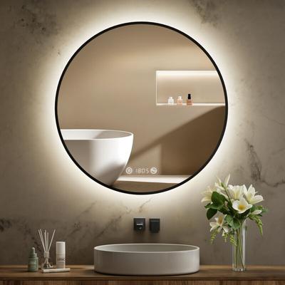 Runder Badspiegel led Badezimmerspiegel mit Beleuchtung,Wandspiegel mit TouchSchalter und Image