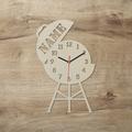 Grill Wand Uhr Wanduhr personalisiert mit Namen I Holz Geschenk Geschenkidee für Grillbegeisterte