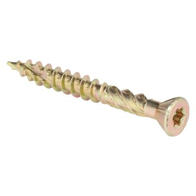 ZORO SELECT U30251.019.0162 Deck Screw, #10 x 1-5/8 in, Steel, Flat Head, Torx