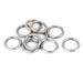 20mm x 15mm x 3mm Stainless Steel Welded Ring Silver Tone 10pcs - Silver Tone