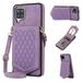 Case for Samsung Galaxy A12 5G 6.5 2021 Allytech Detachable Crossbody Strap Flip PU Leather Magnetic Button RFID Blocking Purse Wallet Stand Case for Samsung A12 5G Purple