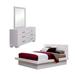 CDecor Home Furnishings Tokyo 3-Piece Bedroom Set w/ Dresser & Mirror Wood in White | 43.25 H x 73 W x 88.75 D in | Wayfair 202767Q-S3M