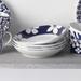 Noritake Bluefjord Set Of 4 Pasta Bowls, 9-1/2", 35 Oz. Porcelain China/Ceramic in Blue/White | 1.75 H x 9.5 W x 9.5 D in | Wayfair G032-560D