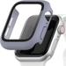 Full Coverage Case for Apple Watch Screen Protector Hard Case 9H Screen Protector for Apple Watch Ultra/SE2/8/7/6/5/4/SE Full Coverage Screen Protector for Apple Watch 41mm Lavender