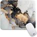 Square Mouse Pad Black Gold Marble Personalized Premium-Textured Mouse Mat Design Washable Mousepad Lycra Cloth Non-Slip Rubber Base Computer Mouse Pads for Wireless Mouse