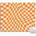Mouse Pad Orange Checkered Mouse Pad Square Computer Mouse Mat Waterproof Mousepad Non-Slip Rubber Base Mouse Pads for Office Laptop