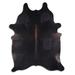 Black Area Rug - Foundry Select Mattomer Tie Dye HAIR ON Cowhide Rug DISTRESSED BLACK, Leather | Wayfair 5879D6BDA81646E796981D9EBA99EB2E