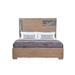 Millwood Pines Driftwood Transitional Wooden Bedframe w/ Inset Panel Wood in Brown | 68 H x 64.25 W x 87.25 D in | Wayfair