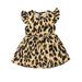 LAPAKIDS Baby Girl Dress Newborn Dress Romper Leopard print Sleeveless Dress 9-12 Months