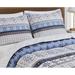 Union Rustic Fair Isle Microfiber Comforter Set Polyester/Polyfill/Microfiber in Blue | Queen Comforter + 2 Standard Shams | Wayfair