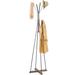 17 Stories 8 - Hook Freestanding Coat Rack in Black/Nature Wood/Metal in Black/Brown/Gray | 71 H x 19.63 W x 19.63 D in | Wayfair