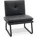 Slipper Chair - 17 Stories 28" W Faux Leather Slipper Chair Faux Leather in Black | 34.3 H x 28 W x 28.3 D in | Wayfair