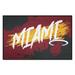 Red/White 19 x 30 x 0.25 in Area Rug - FANMATS Miami Heat Slogan Starter Mat Accent Rug Nylon | 19 H x 30 W x 0.25 D in | Wayfair 35999