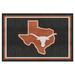 Brown 60 x 59.5 x 0.5 in Area Rug - FANMATS Texas Longhorns Nylon | 60 H x 59.5 W x 0.5 D in | Wayfair 36574