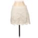 Forever 21 Casual Mini Skirt Mini: Ivory Solid Bottoms - Women's Size 0