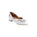 Extra Wide Width Women's The Arabella Slip On Flat by Comfortview in White (Size 9 1/2 WW)