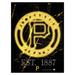 Black Pittsburgh Pirates 12'' x 16'' Framed Circle Logo Print