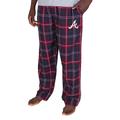 Men's Concepts Sport Navy Atlanta Braves Ultimate Plaid Flannel Pajama Pants
