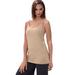 Plus Size Women's Stretch Cotton Cami by Jessica London in New Khaki (Size 30/32) Straps