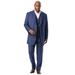 Men's Big & Tall KS Signature Easy Movement® Two-Button Jacket by KS Signature in Navy Check (Size 60)