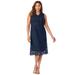 Plus Size Women's Lace Midi Dress by Jessica London in Navy (Size 28 W)