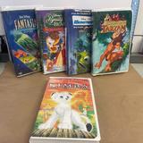 Disney Media | L280 - Bundle Of 5 Vhs Disney Tapes, Monsters Inc, Beauty And The Beast, Tarzan. | Color: White | Size: Os