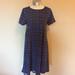 Lularoe Dresses | Lularoe Carly Plaid Shirt Dress Midi | Color: Black/Blue | Size: Xs