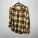 American Eagle Outfitters Tops | American Eagle Yellow Plaid Flannel Boyfriend Fit Shirt | Color: Yellow | Size: Xs