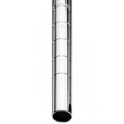 Metro 74UP 73 7/8" Super Erecta w/ 1" Grooved Increments, Chrome, Chrome Finish, Silver