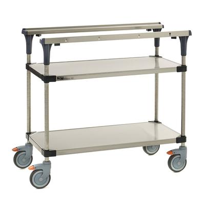 Metro MS1824-FGFG 2 Level Mobile PrepMate MultiStation w/ Solid Shelving - 26"L x 19 2/5"W x 39 1/8"H, Stainless Steel