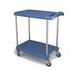 Metro MY1627-24BU 2 Level Polymer Utility Cart w/ 300 lb Capacity, Marine Ledges, Blue