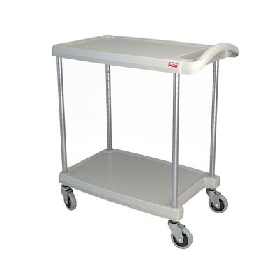 Metro MY1627-24G 2 Level Polymer Utility Cart w/ 300 lb Capacity, Marine Ledges, Gray