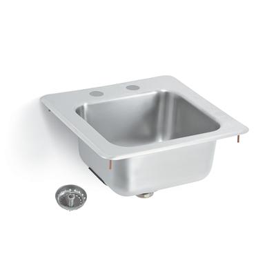 Vollrath 1554-C Drop-in Commercial Hand Sink w/ 11"L x 10"W x 6 3/16"D Bowl, Under Bar, Silver