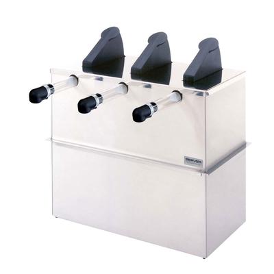 Server 07050 Drop In 3 Pump Dispenser For 3 Pouches, Stainless Base, Silver