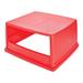 Rubbermaid FG256V00RED Square Dome Trash Can Lid - Plastic, Red