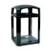 Rubbermaid FG397500 BLA 50 gal Landmark Series Container - 26x26x46 1/2" Dome Top Frame, Black