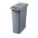 Rubbermaid FG9W2500LGRAY Slim Jim 15 7/8 gal Rectangle Slim Trash Can, 23 1/10" L x 11"W x 24 9/10"H, Gray, Light Gray