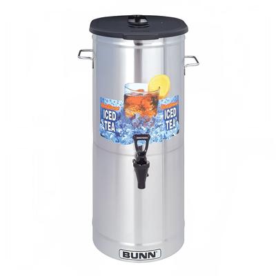 Bunn TDO-5 5 gal Oval Iced Tea Coffee Dispenser w/ Handles, Brew-through Lid, Cylinder Style
