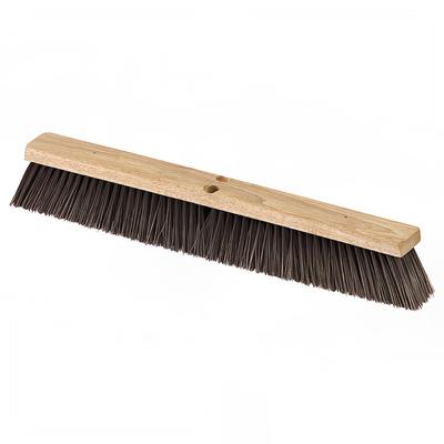 Carlisle 36622403 24" Floor Sweep - Fine/Medium, Hardwood Block, Black Poly Bristles, Beige