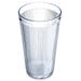 Carlisle 401607 Crystalon Stack-All 16 oz Clear Ribbed Plastic Tumbler