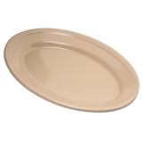 Carlisle 4356325 9-1/4" x 6-1/4" Dallas Ware Platter - Melamine, Tan, Beige