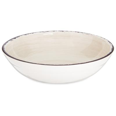 Carlisle 5401953 32 oz Round Melamine Cereal Bowl, Sweet Cream, 12/Case, Beige