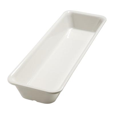 Carlisle 5552837 2 1/2"D Half Size Long Food Pan, Melamine, Balsamâ„¢ Series, White