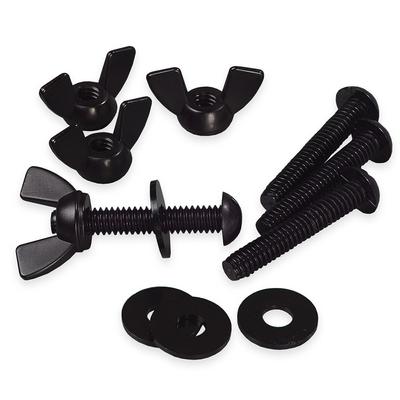 Carlisle 770200 Sneeze Guard Hardware - Single-Sided, Black, Metal, Clear