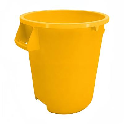 Carlisle 84101004 10 gallon Commercial Trash Can - Plastic, Round, Food Rated, Yellow