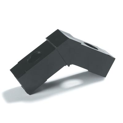 Carlisle 900103 Sneeze Guard Assembly Block - 1" Square, 30 Angle, Polycarbonate, Black, 30 Degree Angle