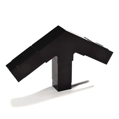 Carlisle 900503 Sneeze Guard Assembly Block - 1" Square, 60 Angle, Aluminum, Black, 60 Degree Angle